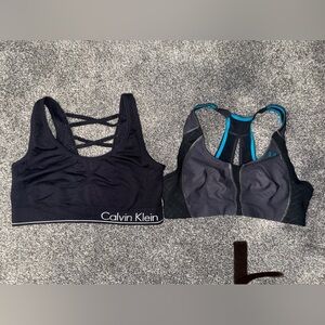 Calvin Klein and under Armour, Black Crisscross Sports Bra